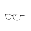 Ray Ban Rb5418 Optics Eyeglasses Dark Grey On Transparent Grey Frame Clear Lenses Polarized 54-20 In Dark Grey On Transparent Grey