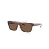 Ray Ban Warren Bio-based Sunglasses Transparent Brown Frame Brown Lenses 57-20