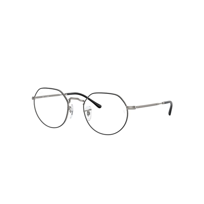 Ray Ban Jack Optics Eyeglasses Gunmetal Frame Clear Lenses Polarized 49-20