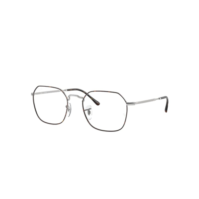 Ray Ban Jim Optics Eyeglasses Silver Frame Clear Lenses Polarized 53-20
