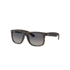 Ray Ban Justin Classic Sunglasses Havana Frame Blue Lenses Polarized 55-17 In Havana