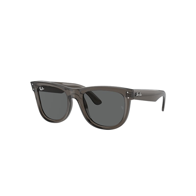Ray Ban Wayfarer Reverse Sunglasses Transparent Dark Grey Frame Grey Lenses 53-20