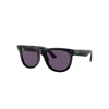 Ray Ban Wayfarer Reverse Sunglasses Black Frame Violet Lenses 50-22