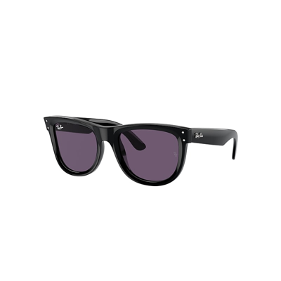 RAY BAN SUNGLASSES UNISEX WAYFARER REVERSE - BLACK FRAME VIOLET LENSES 50-22