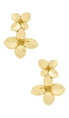 BY ADINA EDEN DOUBLE FLOWER DROP STUD EARRING