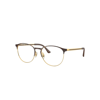 RAY BAN EYEGLASSES UNISEX RB6375 OPTICS - GOLD FRAME CLEAR LENSES POLARIZED 53-18