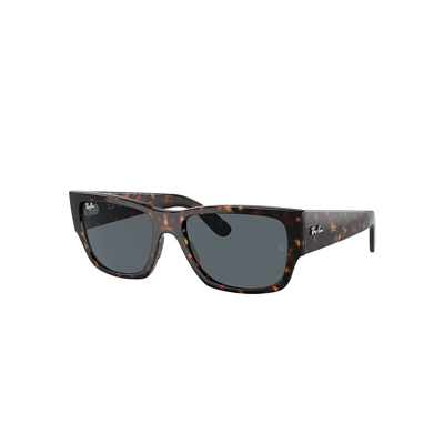 Ray Ban Carlos Sunglasses Havana Frame Blue Lenses 56-18