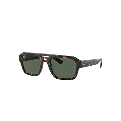 Ray Ban Corrigan Bio-based Sunglasses Havana Frame Blue Lenses 54-20