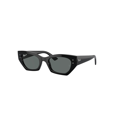 Ray Ban Zena Bio-based Sunglasses Black Frame Grey Lenses Polarized 52-22