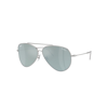 RAY BAN LENNY KRAVITZ X AVIATOR REVERSE SONNENBRILLEN SILBER FASSUNG SILBER GLAS 62-11