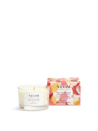 Neom Feel Good Vibes Travel Candle 75g In White
