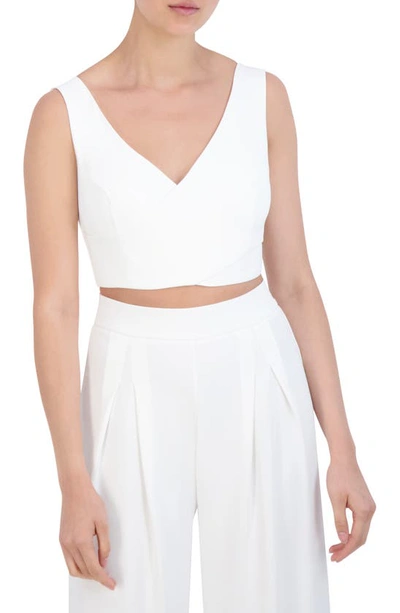 Bcbg New York Twill Crop Top In Marshmallow