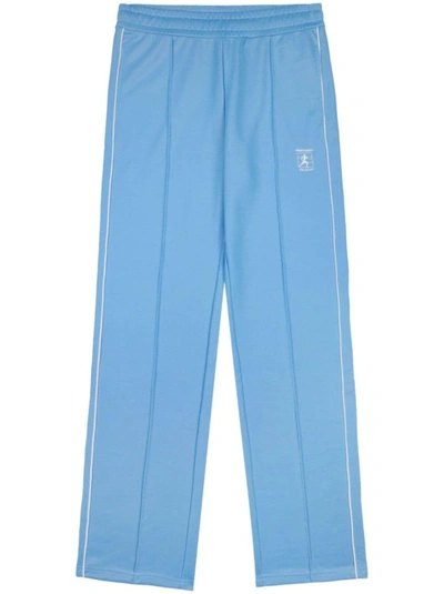Sporty And Rich Runner Logo-print Track Pants In Blue