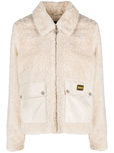 Barbour Faux-shearling Jacket In Neutrals