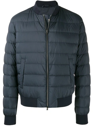 Herno Blue Feather Down Padded Coat
