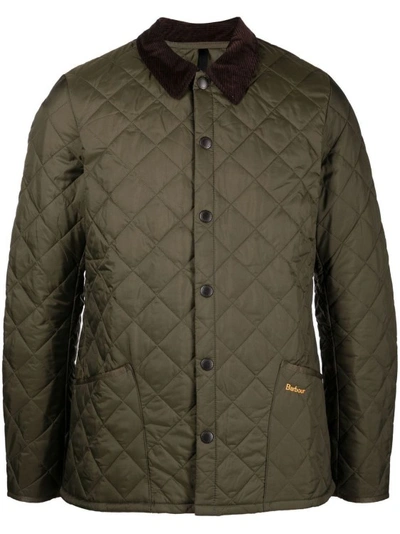 Barbour Quilted Shirt Jacket In Green