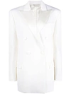 REV WHITE VIRGIN WOOL DOUBLE-BREASTED COAT