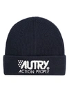 Autry Embroidered-logo Knitted Beanie In Black