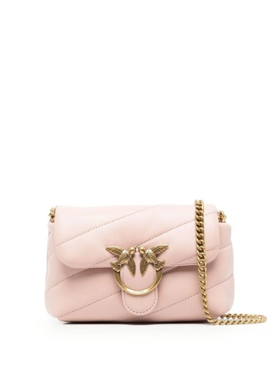 Pinko Pink Love Puff Crossbody Bag In Neutrals
