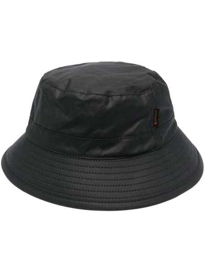 Barbour Logo-patch Bucket Hat In Black