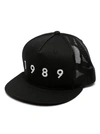1989 Studio Mesh Cap With Embossed Embroidery In Black