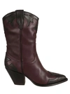 SONORA BROWN/BLACK CALF LEATHER BOOTS