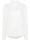 Giuseppe Di Morabito Rhinestone Striped Shirt In White