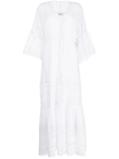 Charo Ruiz Margherita Lace-trim Maxi Dress In White