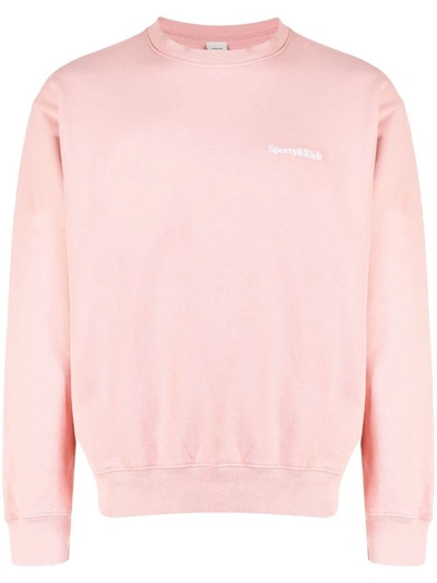 Sporty And Rich Sporty & Rich Man Sweatshirt Salmon Pink Size Xl Cotton In Neutrals
