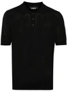 DSQUARED2 RIBBED KNIT EMBROIDERED LOGO POLO SHIRT