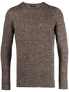 Drumohr Ribbed Knit Sweater In Grey