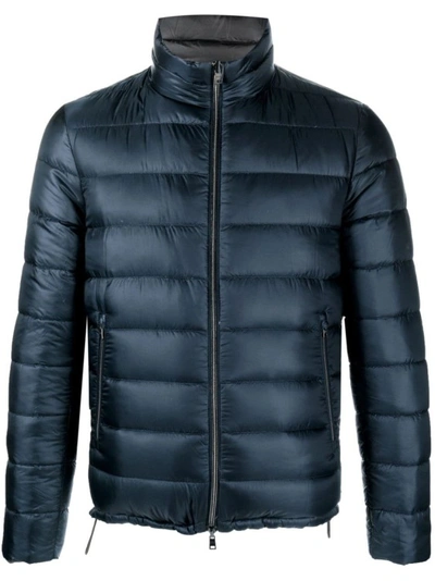 Herno Reversible Zip-up Padded Jacket In Black