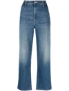 MOTHER CROPPED FLARED JEANS