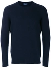 Drumohr Navy Blue Cashmere Sweater In Blue