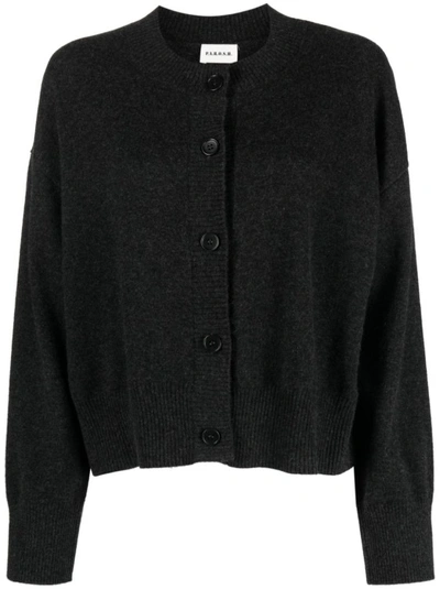 P.a.r.o.s.h Fisherman's Knit Cardigan In Black