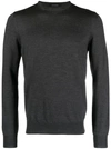 TAGLIATORE ANTHRACITE GREY KNITTED SWEATER