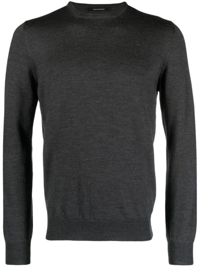 TAGLIATORE ANTHRACITE GREY KNITTED SWEATER