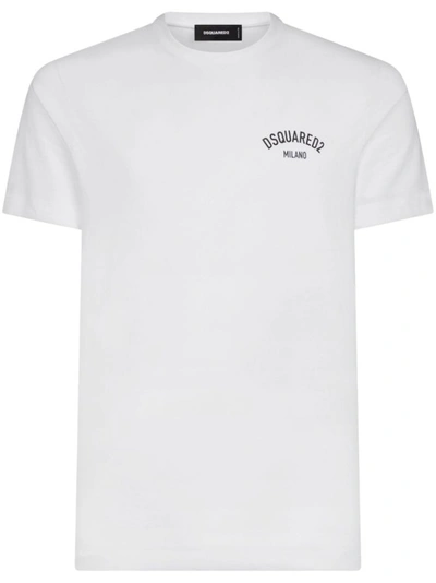 Dsquared2 White Cotton Short Sleeve T-shirts
