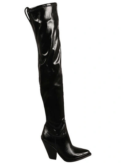 Sonora Black Thigh-high Boots