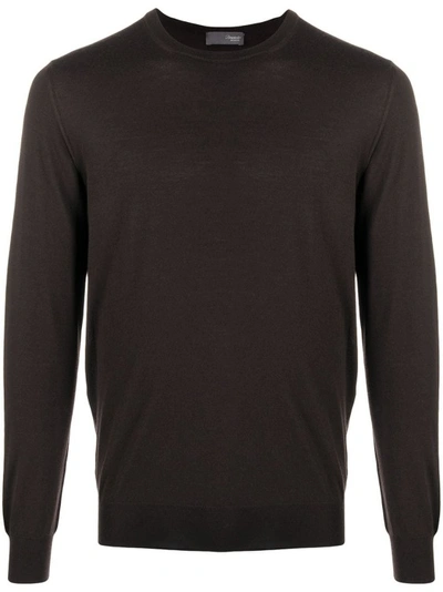 Drumohr Merino Long-sleeve T-shirt In Black