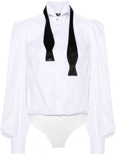 Elisabetta Franchi Button-up Cotton Body In White