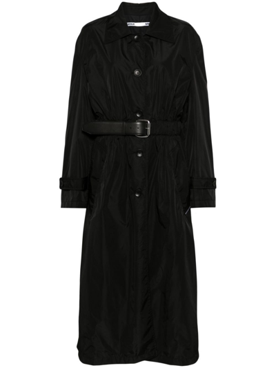 Alexander Wang Belted Trench Coat In Black