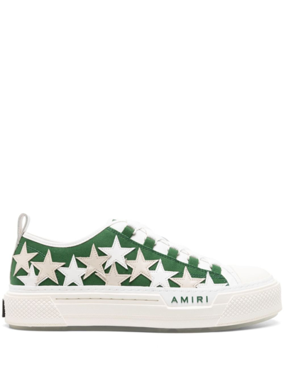 Amiri Green Stars Court Low Sneakers