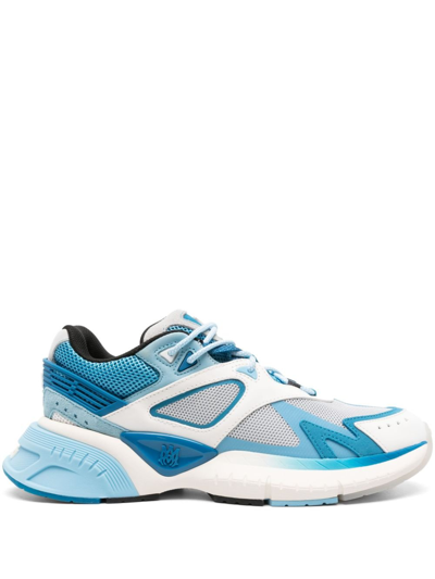 Amiri Ma Runner Chunky-sole Leather And Mesh Low-top Trainers In Pale Blue