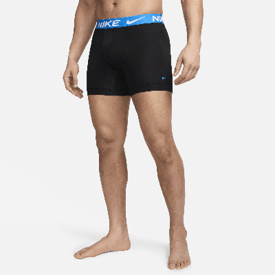 Nike Men's Dri-fit Essential Micro Boxer Briefs (3-pack) In Black