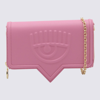 Chiara Ferragni Eyelike Embossed Chain-linked Wallet In Sachet Pink
