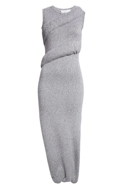 Jw Anderson Padded Twist Sleeveless Sweater Dress In Grey