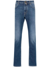 Jacob Cohen Bard Low-rise Slim-fit Jeans In Blue