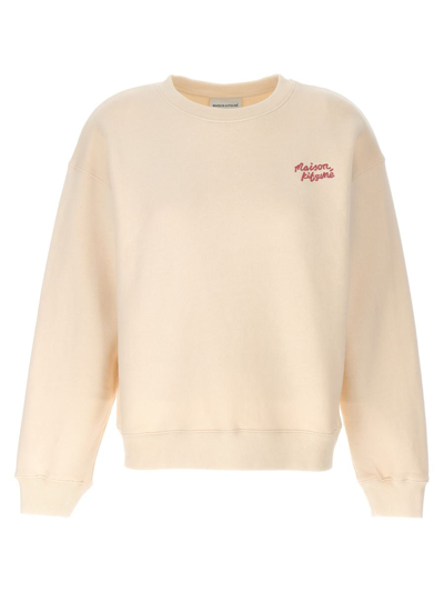 Maison Kitsuné Maison Kitsun Andwriting Sweatshirt In Color Carne Y Neutral