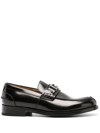 VERSACE VERSACE CALF LEATHER LOAFER SHOES